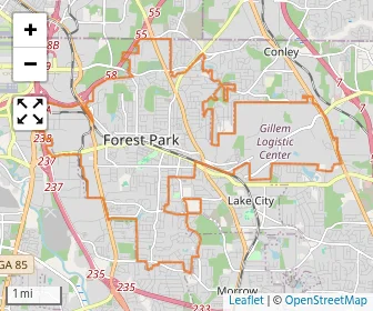 Area schools map